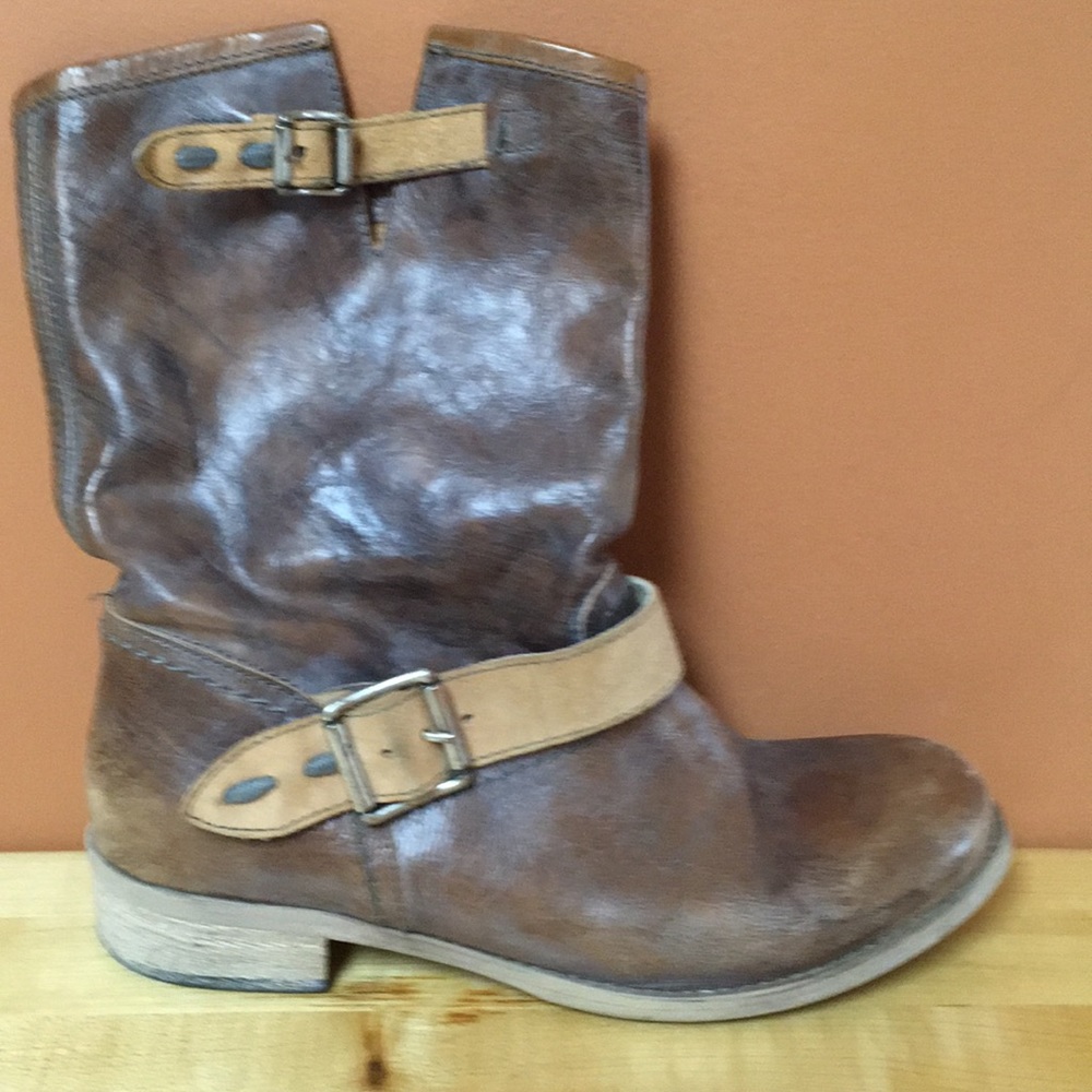ECU - made in Italy leather moto mid-calf boots